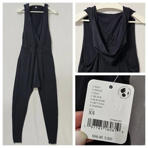 $98 Free People One Piece Harem Drop Crotch Second Chance Jumpsuit Sz XS Hoodie - Picture 1 of 24
