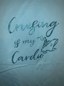 Camisa azul nueva sin etiquetas para mujer talla XL “cruising Is My Cardio” - Imagen 1 de 4