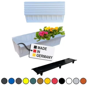 Paletten Blumenkasten 6er-Set Weiß Einsatz zum An- & Einhängen Pflanzkasten - Bild 1 von 10