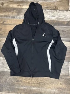 Nike Air Jordan Hoodie Boys Youth Size XL 13-15 YRS Full Zip Long Sleeve Black - Picture 1 of 3