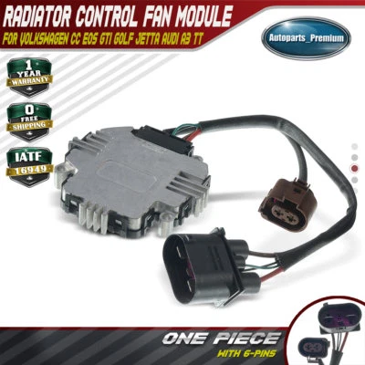 1x Módulo de control del ventilador de refrigeración del motor para VW CC EOS GTI Golf Jetta Passat Audi A3 Foto 1 de 4