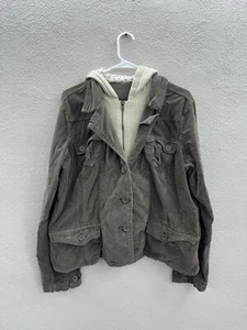 LA Blues Damen Jacke Größe M Braun Cord Doppelhose Kapuze - Bild 1 von 14