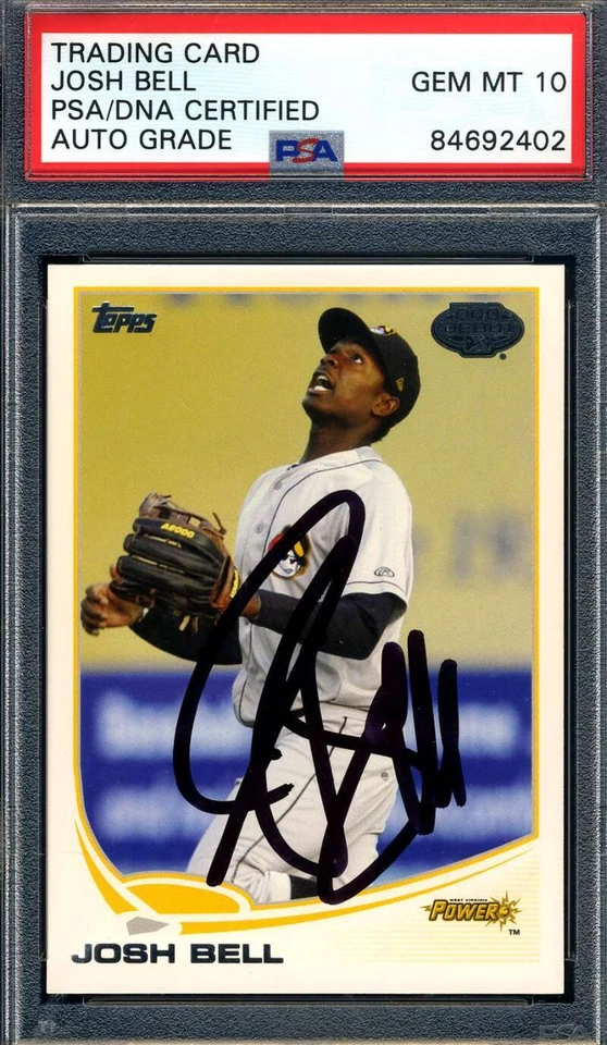 Josh Bell Gem Mint 10 PSA DNA Signed 2013 Topps Pro Debut Rookie Autographed - Image 1 of 1