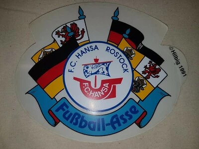 Autoaufkleber F.C. Hansa Rostock Fussball -Asse NEU! 12cm x 10.5cm