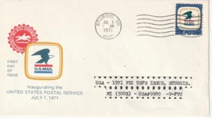 1396 July 1 1971 Postal Service FDC First Day Sturgis Michigan - Picture 1 of 1