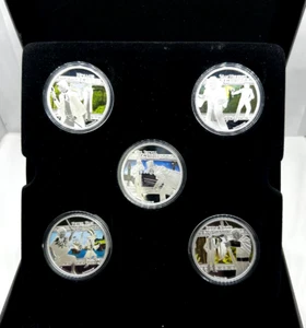 2011 Tuvalu Heroes and Vilians 5 Coin Set - Bild 1 von 11