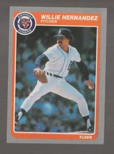 1985 Fleer Willie Hernandez Detroit Tigers #10 Near Mint or Better - Picture 1 of 2