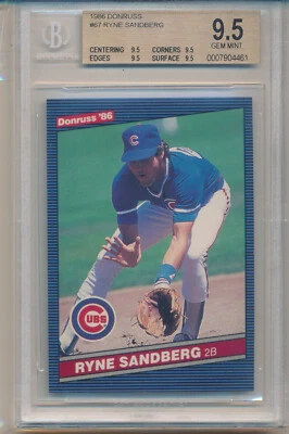 Donruss Ryne Sandberg 1986 (HOF) (#67) (todos 9,5 subs) BGS9,5 BGS Foto 1 de 2