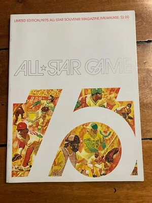 GORGEOUS 1975 MLB All-Star Game Program, Milwaukee Brewers, Hank Aaron, MINT!! - Image 1 of 2