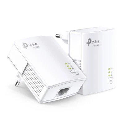 TP-LINK TL-PA7017KIT Powerline AV1000 con porta Gigabit 1000Mbps - Bianco - Immagine 1 di 2