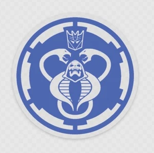 Cobra Skeletor Mumm-Ra Decepticon and Empire's logo 3' Sticker Decal 80's Clear - Picture 1 of 1