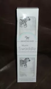 Tolles Baby Musselin Swaddle Zebramuster NEU - Bild 1 von 9