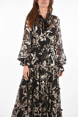 Zimmermann MISSING TAGS ALTRD Ladybeetle Floral Devore Chiffon Midi Dress sz S - Image 1 of 4