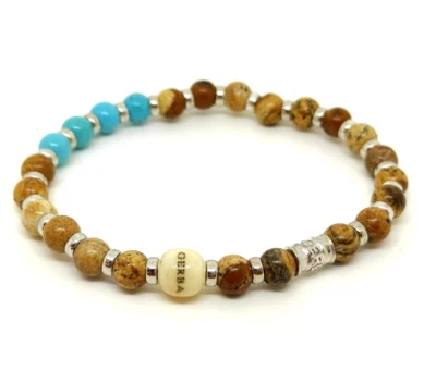 Bracciale Gerba Collezione Stones Fatto a Mano in Argento e Pietre Naturali - Immagine 1 di 4