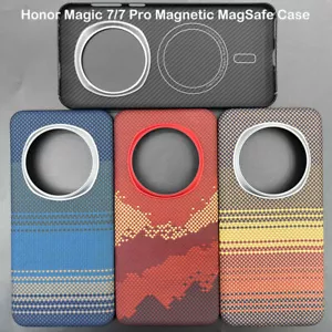 Magnetische Aramid Carbon Faser Hülle für Honor Magic 7 Pro/7 Magsafe Cover - Picture 1 of 46