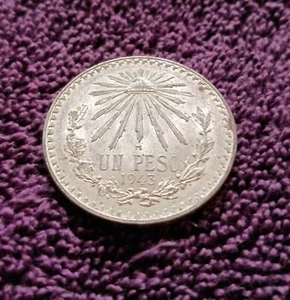 México 1943 1 peso, BU, con brillo escarchado - Imagen 1 de 2