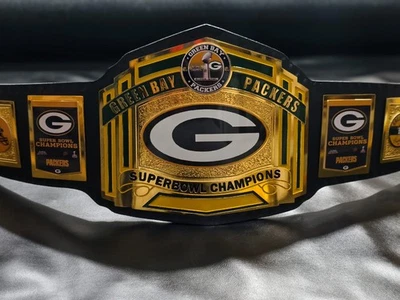 Cinturón Título Campeón NFL Green Bay Packers Super Bowl 2MM Latón Tamaño Adulto Foto 1 de 4
