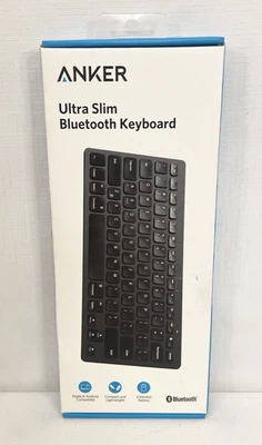 New ANKER Ultra Slim Bluetooth Keyboard A7726 Black IOS Android Mac Windows - Image 1 of 3
