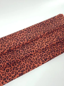 Orange Rust Leopard Acid Printed Soft Leather - Picture 1 of 3