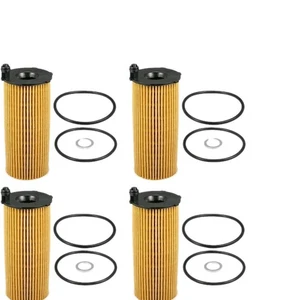 4x Engine Oil Fuel Filter with O-Rings Seals - Aftermarket Replacement - Picture 1 of 10