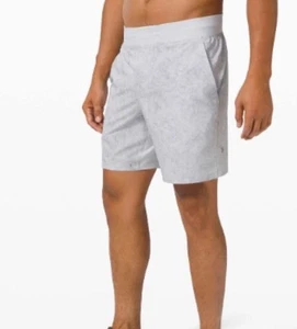 Lululemon Men's T.H.E. Short *Linerless 7" Gravel Dust Alpine White Multi Size S - Picture 1 of 10