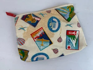 Vintage Estee Lauder Kosmetiktasche Hotel Reise Aufkleber Hawaii Swiss Ägypten Retro - Bild 1 von 3
