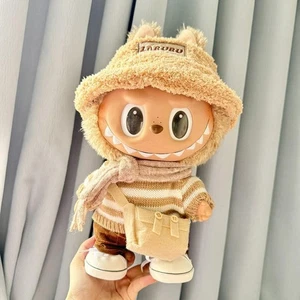 (No Toys) Striped Sweater Set for 38CM POP MART LABUBU Replace Clothes Shoes Bag - Picture 1 of 7