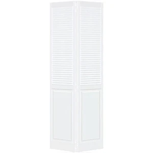 Door Bi Fold Traditional Louver Panel Solid Core Unfinished 80 in x 36 in - Picture 1 of 4