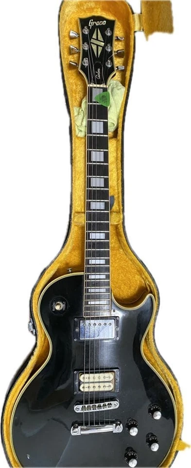 Электрогитара Greco Les Paul индивидуального типа 1975 черная сделано в Японии - Изображение 1 из 3