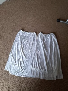 2 X M&S St Michael Skirt Slips Size 10/12 31" Long - Picture 1 of 5