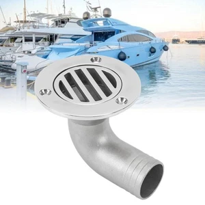 Boat Deck Drain 90 Degree Elbow 316 Stainless Steel Split Floor Deck Drain& - Picture 1 of 18
