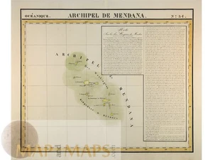 Marquesas Inseln - Nuku Hiva, Ua Huka, Ua Pou, Hiva Oa Karte Vandermaelen, 1827 - Bild 1 von 4