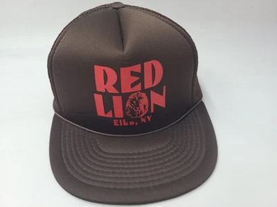De colección Red Lion Hotel & Casino Elko Nevada Malla Camionero Snapback Gorra Gorra Marrón Foto 1 de 4