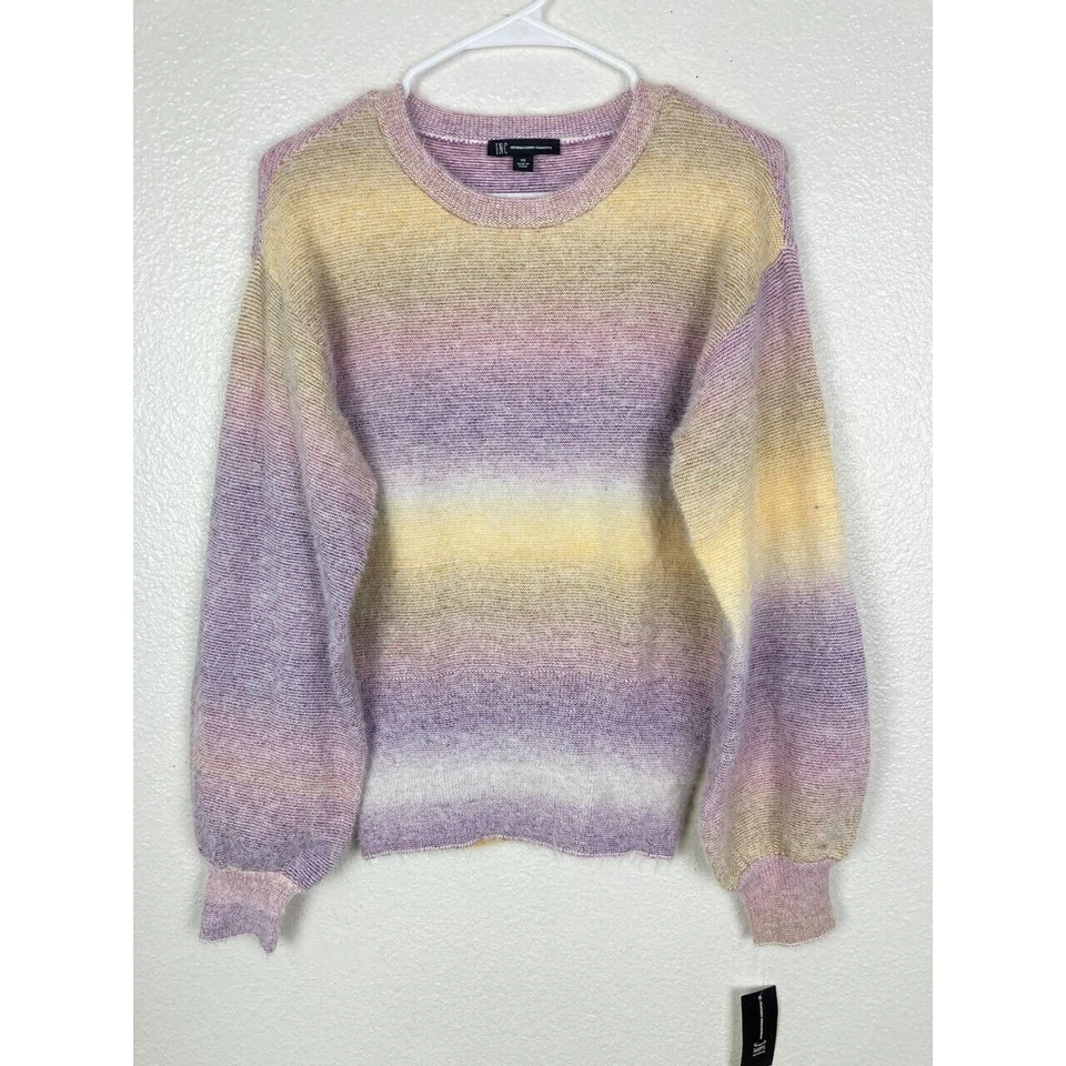 INC International Concepts Sweater Womens Extra Small XS Fuzzy Ombre Wool Blend - Image 1 of 4