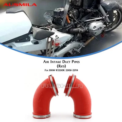 Tubos de conducto de admisión de aire rojos para motocicleta BMW R1200R 2006-14 2011 R1200RT R1200ST Foto 1 de 4