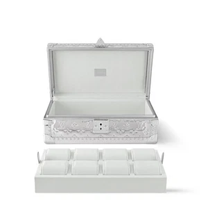 Exclusive Louis Vuitton Coffret 8 Montres Trunk Case Box Monogram Silver Mirror - Picture 1 of 18