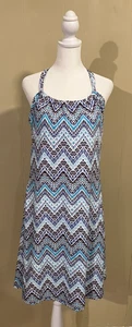 Vestido Prana Quinn para mujer azul Chevron Athleisure solero grande L usado en excelente estado - Imagen 1 de 7