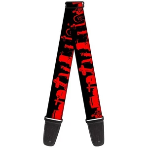Guitar Strap Graveyard Black Red 2 Inches Wide (GS-W30737) - Picture 1 of 4