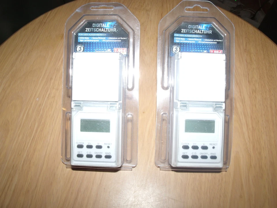 Digitale Zeitschaltuhren Aussenbereich, 2 Stück, neu - Bild 1 von 1
