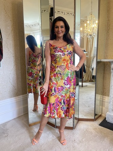 CHRISTIAN DIOR 2005 Dress Vintage Size UK 14 Fr 42 Midi Sleeveless Multi Floral