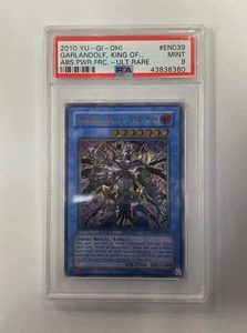 2010 YUGIOH ABPF-EN039 GARLANDOLF KING OF DESTRUCTION ULTIMATE Rare Graded PSA 9 - Picture 1 of 3