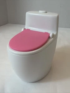 Inodoro de repuesto Barbie DreamHouse 2018 con sonidos reales de lavado - ¡Funciona! - Imagen 1 de 5