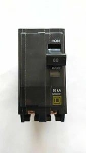 Interruptor de circuito enchufable Square D QO260 2 polos 60 amperios 120/240 V - Imagen 1 de 3