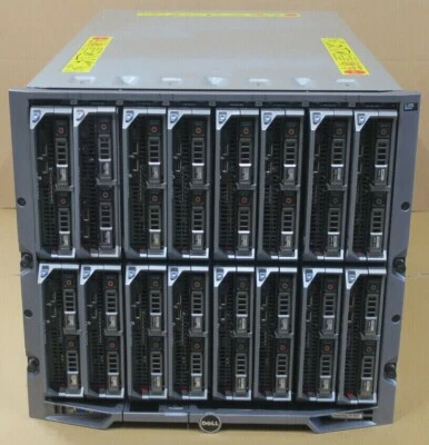 Dell PowerEdge M1000E +15x M620 1x M630 Blade Server E5-2680 E5-2680v2 E5-2660v3 - Image 1 of 2