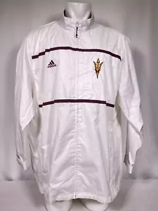 Arizona State Sun Devils Adidas weiß Windbreaker Player Issue Jacke Herren 2XL - Bild 1 von 13