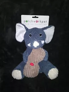 *NEW* Patchwork Pet 14' Shea The Elephant 🐘 Crinkly/Grunt/Squeaky Toy For Dogs - Picture 1 of 6