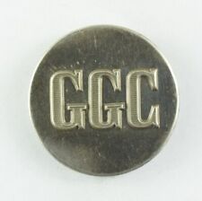 1870's-90's French Business or School GGC Original Vintage Uniform Button L1BT