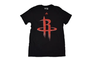 adidas Mens NBA Houston Rockets Basketball Black Go-To-Tee Shirt New S, M - Picture 1 of 1