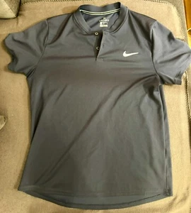 Nike Shirt, mit Knöpfen, dri-fit, Tennis, Laufen, blau, Herren, Größe: L - Bild 1 von 3