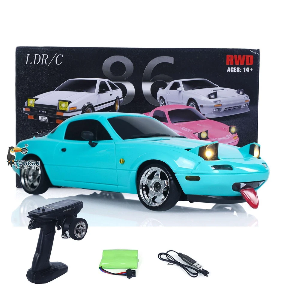 LDRC LD1804 1/18 2.4G 4X2 RC RTR Drift Car Brushed Motor ESC Servo Light System - Image 1 of 4